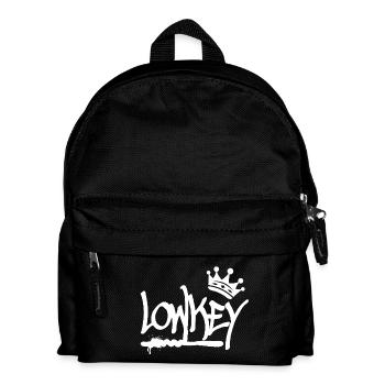 Lowkey Graffiti Tag Krone Hip Hop (white) - Kids' Backpack - black - Front