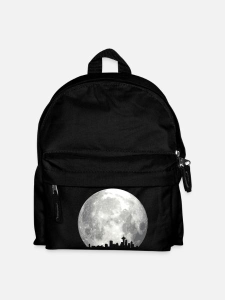 full moon skyline - Kids' Backpack - black