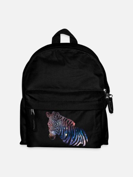Zebra Galaxy - Kinder Rucksack - Schwarz