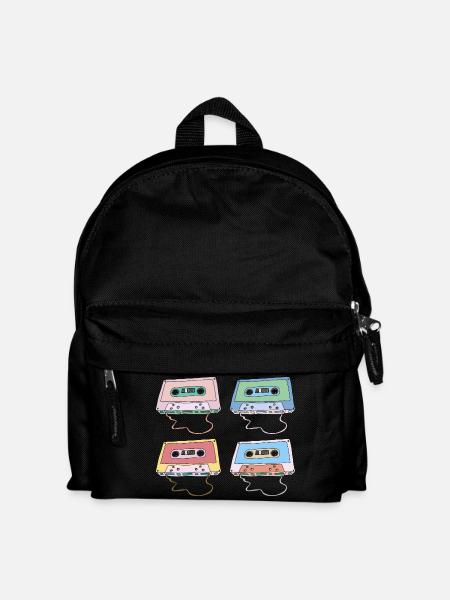 Musikkassette Compact Cassette Magnettonband Retro - Kinder Rucksack - Schwarz