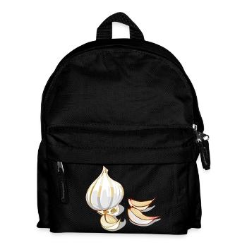 knoblauch garlic veggie gemuese vegetables5 - Kinder Rucksack - Schwarz - Vorne