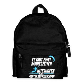 Kitesurfen Jahreszeiten - Kinder Rucksack - Schwarz - Vorne