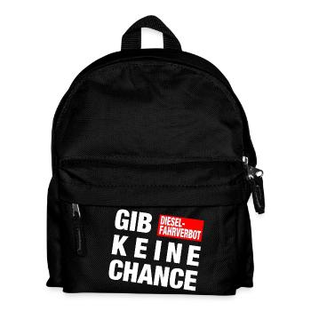Diesel - Fahrverbot - Kinder Rucksack - Schwarz - Vorne