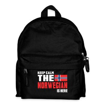 Keep Calm The Norwegian / Norwegen / Geschenk - Kinder Rucksack - Schwarz - Vorne