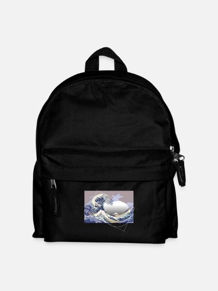 Hokusai Meets Fibonacci - Kids' Backpack - black