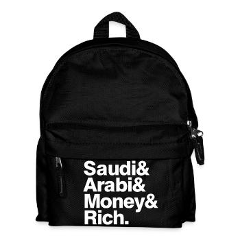 Saudi Arabi Money Rich - Kinder Rucksack - Schwarz - Vorne