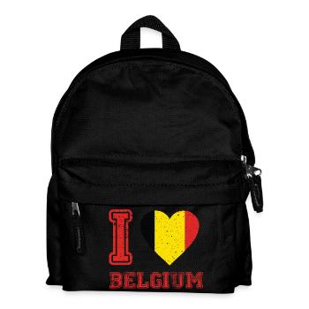 Belgien Fußball Geschenk Fan Weltmeisterschaft - Kinder Rucksack - Schwarz - Vorne