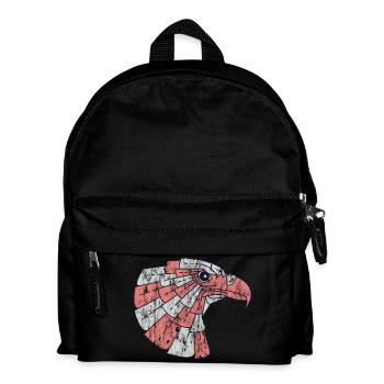 eagle head - Kids' Backpack - black - Front