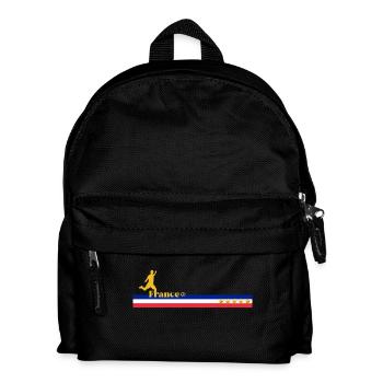Blau Weiß Rot Balance Design mit Sternen - Kinder Rucksack - Schwarz - Vorne