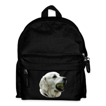 Labrador with Ball - Kids' Backpack - black - Front