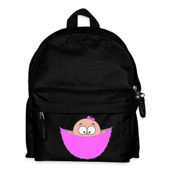 regard ventre poche sac bébé grossesse - Sac à dos Enfant - noir - Devant