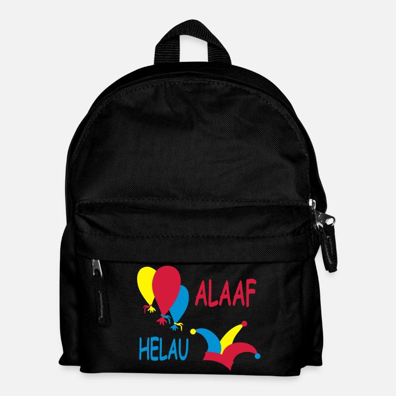 Farbenfrohe Karneval und Clown-Illustration - Kinder Rucksack - Schwarz