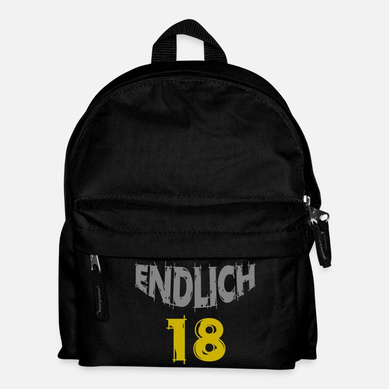 endlich18 - Kinder Rucksack - Schwarz