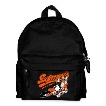 Supermoto Racing - Kinder Rucksack - Schwarz - Vorne