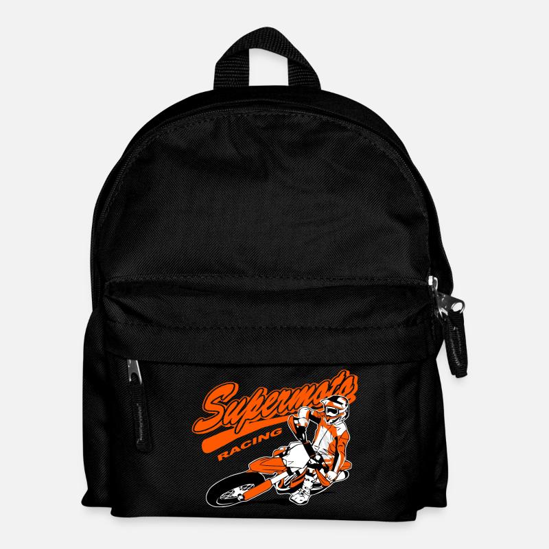 Supermoto Racing - Kinder Rucksack - Schwarz