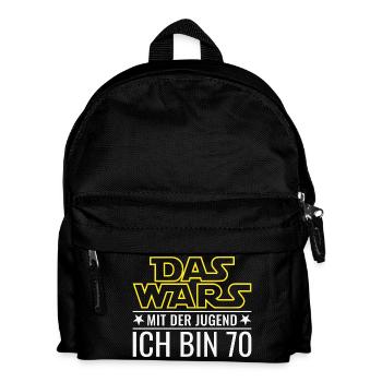 70. Geburtstag Das wars mit der Jugend - Kinder Rucksack - Schwarz - Vorne