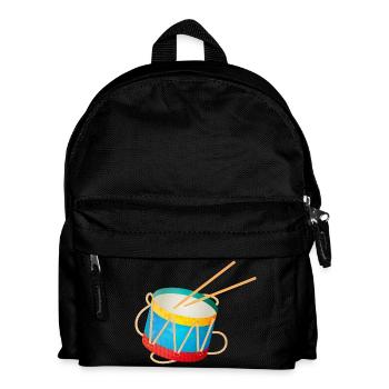 tambour coloré pour enfants avec baguettes - Sac à dos Enfant - noir - Devant
