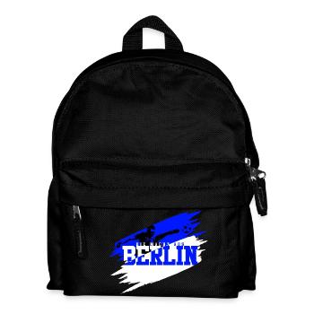 Berlin Fussball Charlottenburg Blau Weiß - Kinder Rucksack - Schwarz - Vorne
