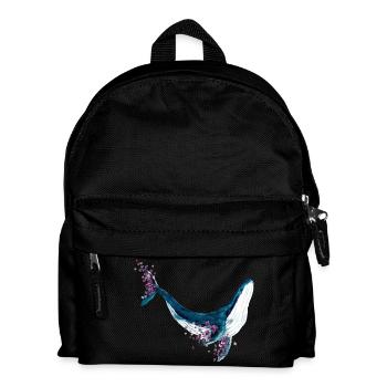 Chemise aquarelle florale Blue Whale - Sac à dos Enfant - noir - Devant