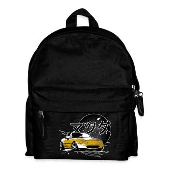 Japanisches Auto Miata Mx5 gelb - Kinder Rucksack - Schwarz - Vorne