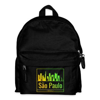 La skyline de São Paulo en dégradé néon - Sac à dos Enfant - noir - Devant