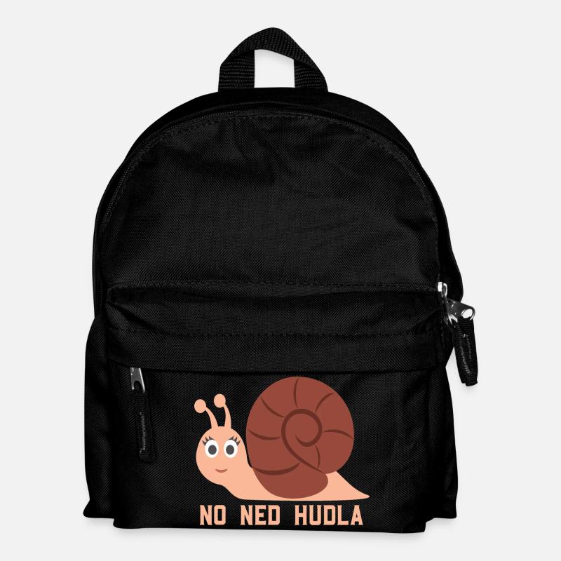 Schwäbisch Schwaben No ned Hudla Schnecke - Kinder Rucksack - Schwarz