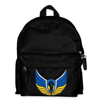 Ukraine Logo - Kinder Rucksack - Schwarz - Vorne