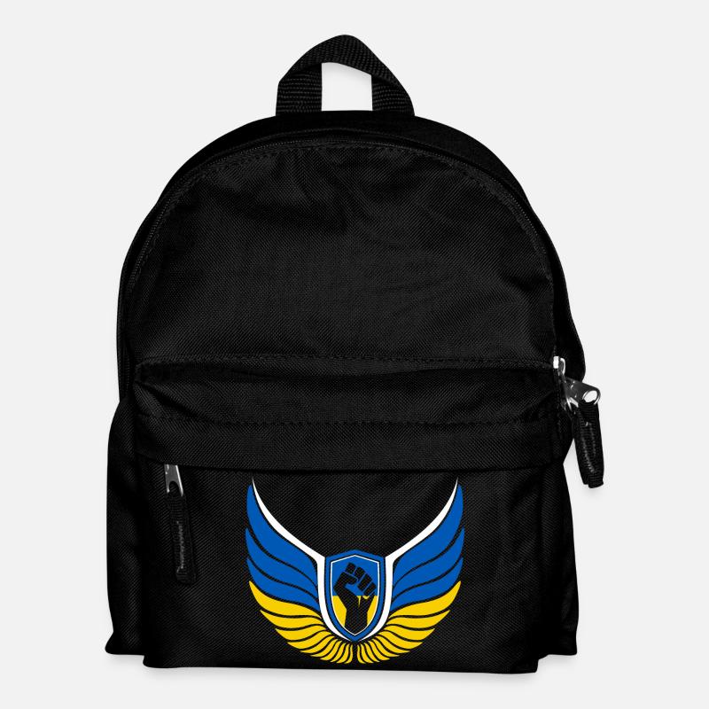 Ukraine Logo - Kinder Rucksack - Schwarz