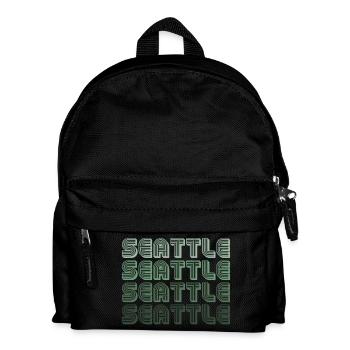 Seattle Retro Blockletters - Kids' Backpack - black - Front