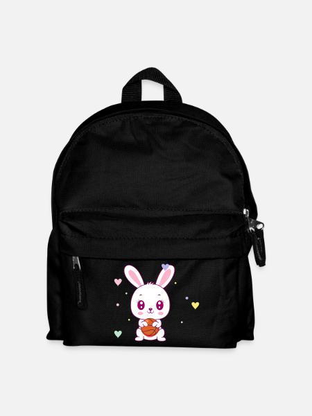 Mignon lapin de basket - Sac à dos Enfant - noir