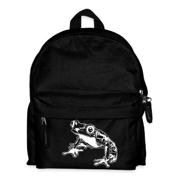 Rainette Graphique Amphibiens aquatiques Grenouilles amoureux - Sac à dos Enfant - noir - Devant