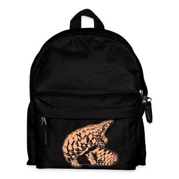 Coole Schuppentierskizze Grafik Wildlife Kreatur - Kinder Rucksack - Schwarz - Vorne
