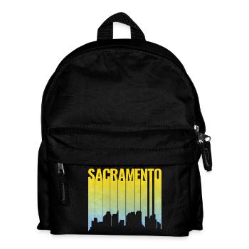 Dégradé jaune-bleu de la ligne de Sacramento - Sac à dos Enfant - noir - Devant