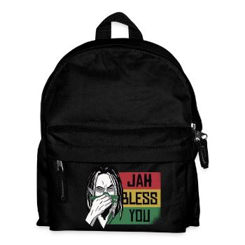 Jah Bénissez-vous Graphique rastafari - Sac à dos Enfant - noir - Devant