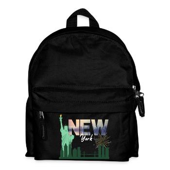 New York Skyline Fireworks - Kids' Backpack - black - Front