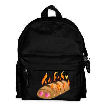 Die Liebe zu einer heißen Brioche! Von Pousse2Bamboo ! - Kinder Rucksack - Schwarz - Vorne
