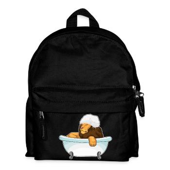 Lion Bathing Bathtub - Kids' Backpack - black - Front