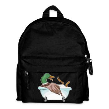 Duck Bathing Bathtub - Kids' Backpack - black - Front