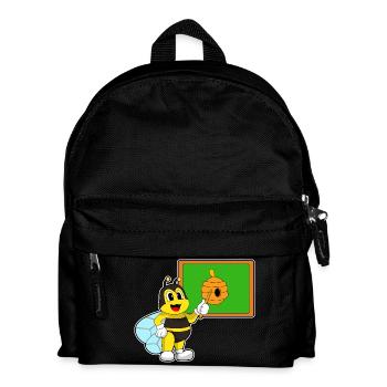 Biene Lehrer Zeigestab Schule - Kinder Rucksack - Schwarz - Vorne