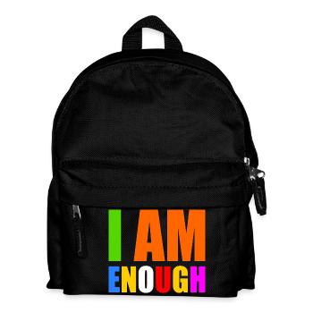 I am enough - Kids' Backpack - black - Front