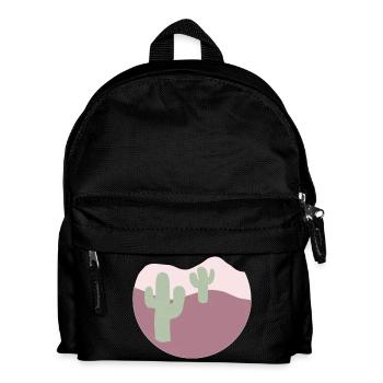 Wüste mit Kakteen - Kinder Rucksack - Schwarz - Vorne