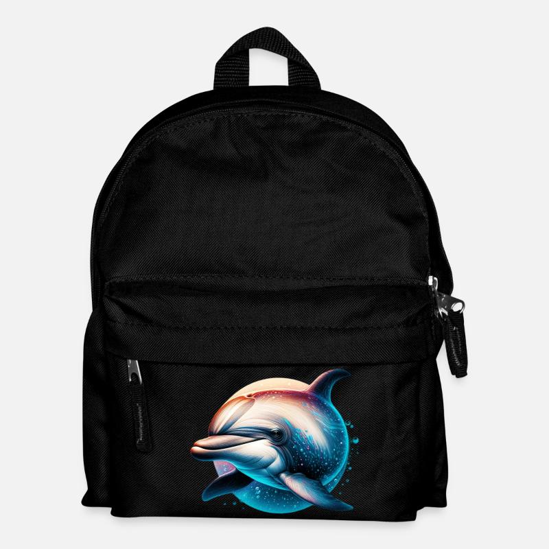 Delfin - Kinder Rucksack - Schwarz