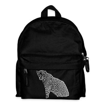 Leopard Black - Kids' Backpack - black - Front