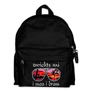 zwickts mi i moa i dram, holiday feeling, dialect - Kids' Backpack - black - Front