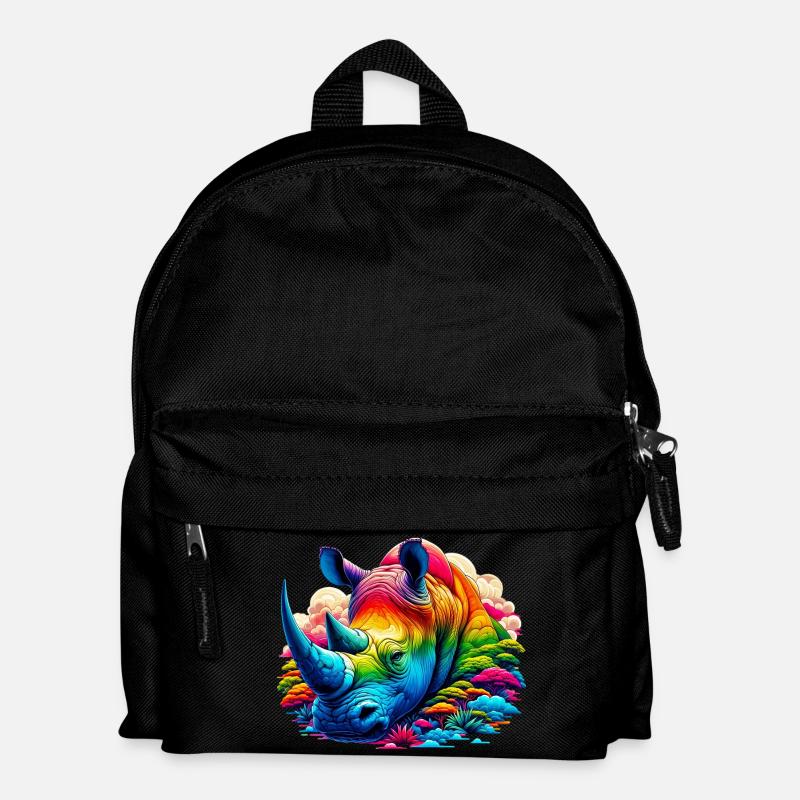 Nashorn - Kinder Rucksack - Schwarz