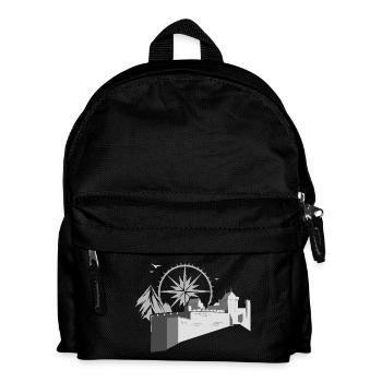 Castle with compass - Kids' Backpack - black - Front