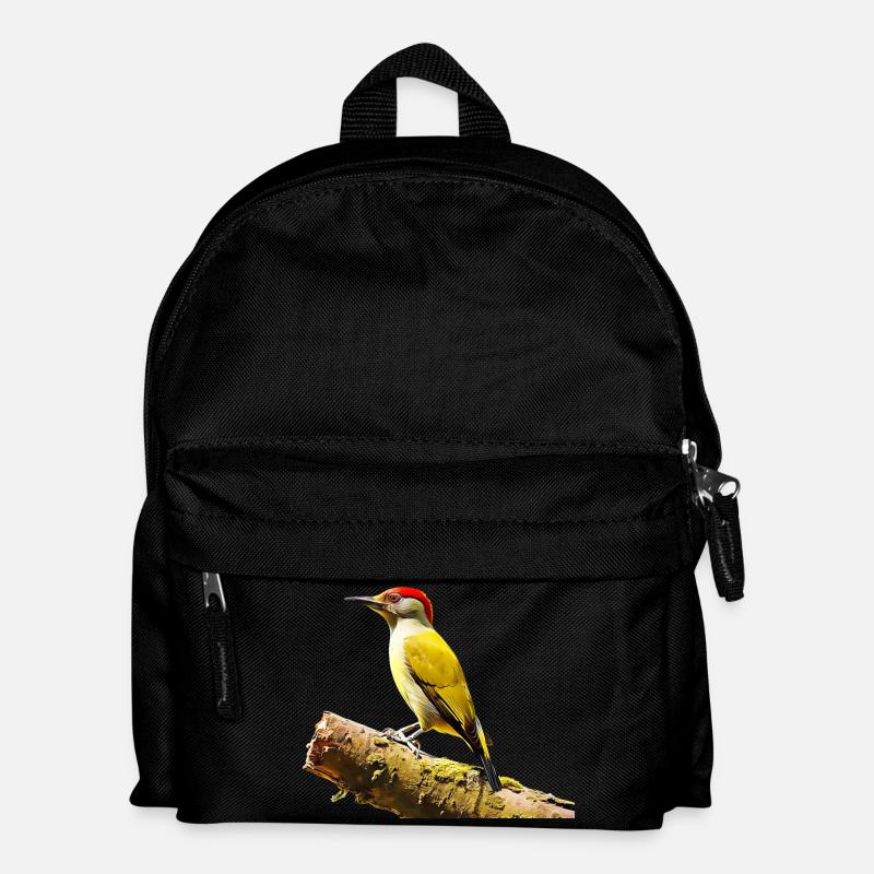 Grünspecht - Kinder Rucksack - Schwarz