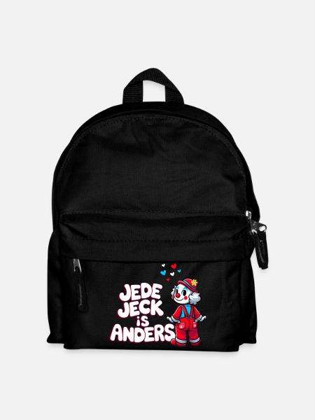 Karneval Jeck Clown Köln Kölsch Kölle Alaaf Lustig - Kinder Rucksack - Schwarz
