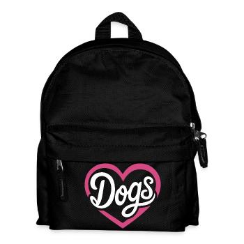 Liebe Hunde - Kinder Rucksack - Schwarz - Vorne