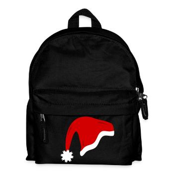 Chapeau de Noël rouge - Sac à dos Enfant - noir - Devant